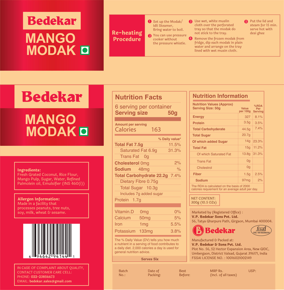 Bedekar Mango Modak