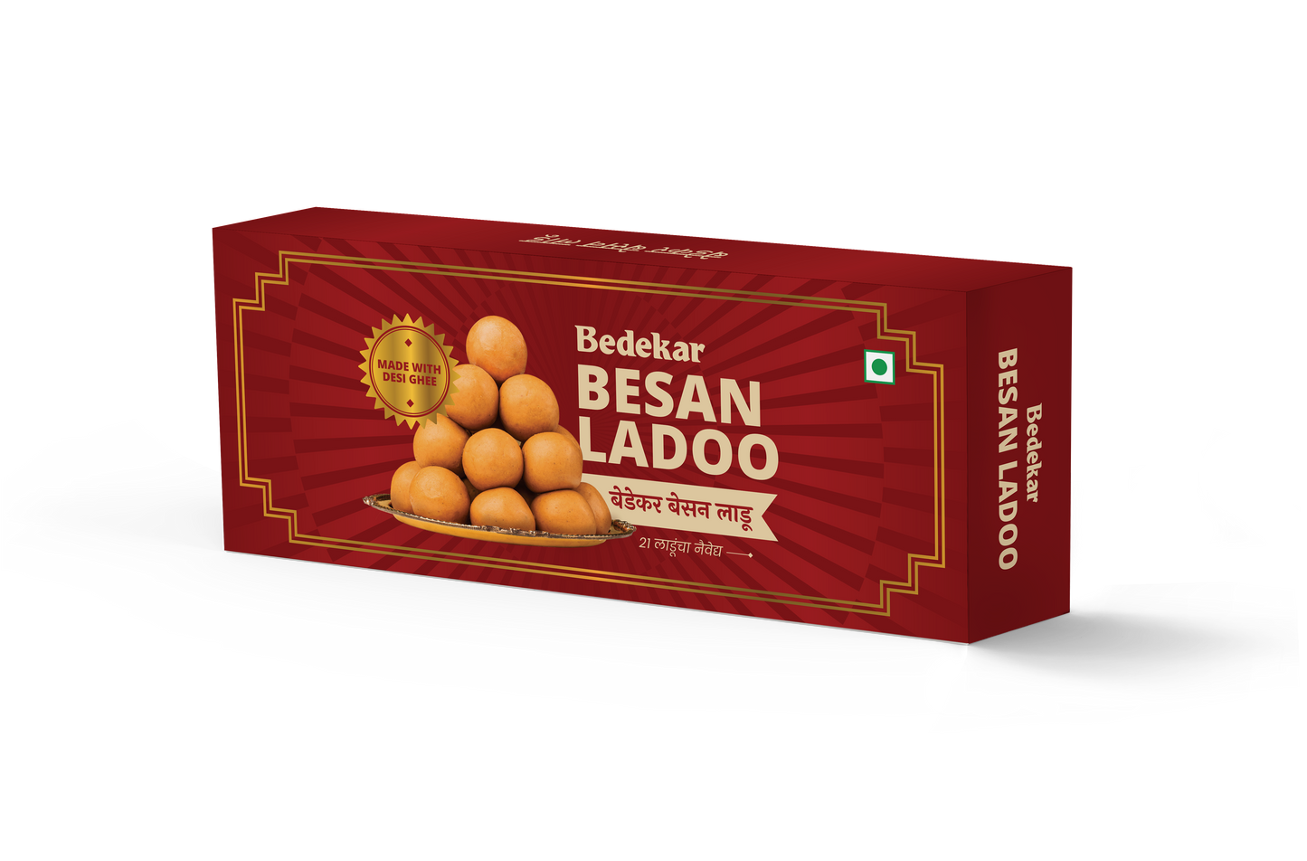 Bedekar Besan Ladoo (Desi ghee)