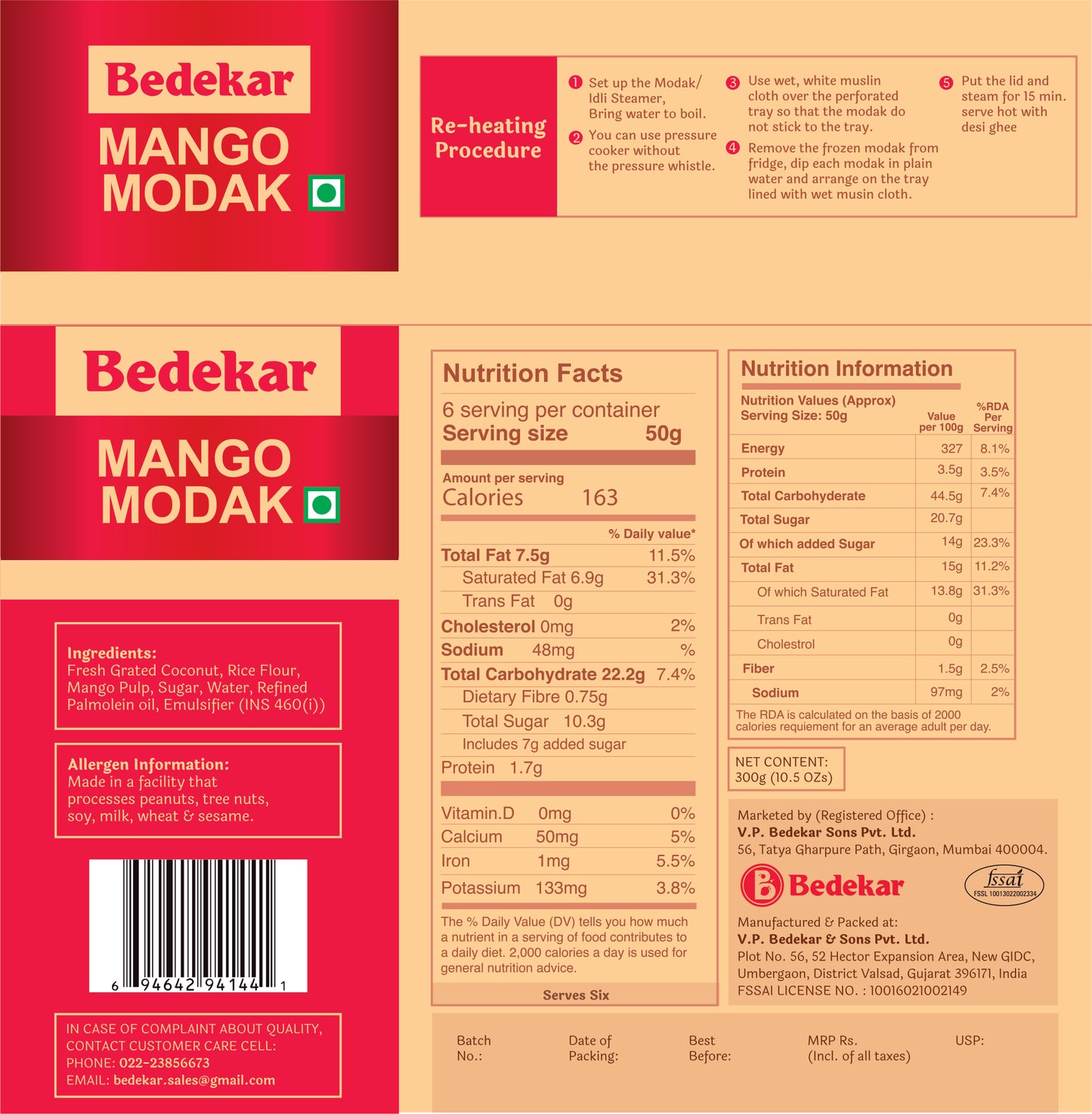 Bedekar Mango Modak